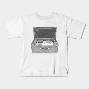 Vintage portable cassette recorder Kids T-Shirt